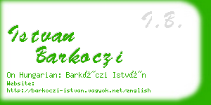 istvan barkoczi business card