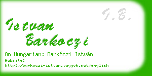 istvan barkoczi business card